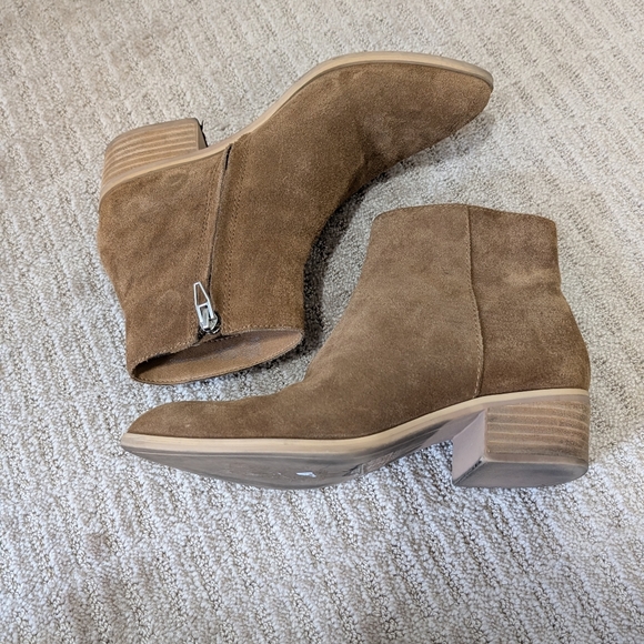 Dolce Vita Tan Cognac Suede Ankle Boots - Picture 2 of 11